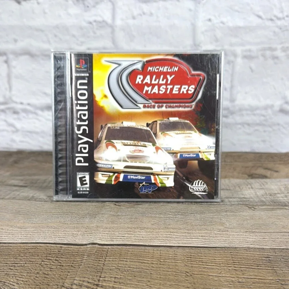 Black Label Michelin Rally Masters Race Of Champions PS1 Disc Manual Tested CIB